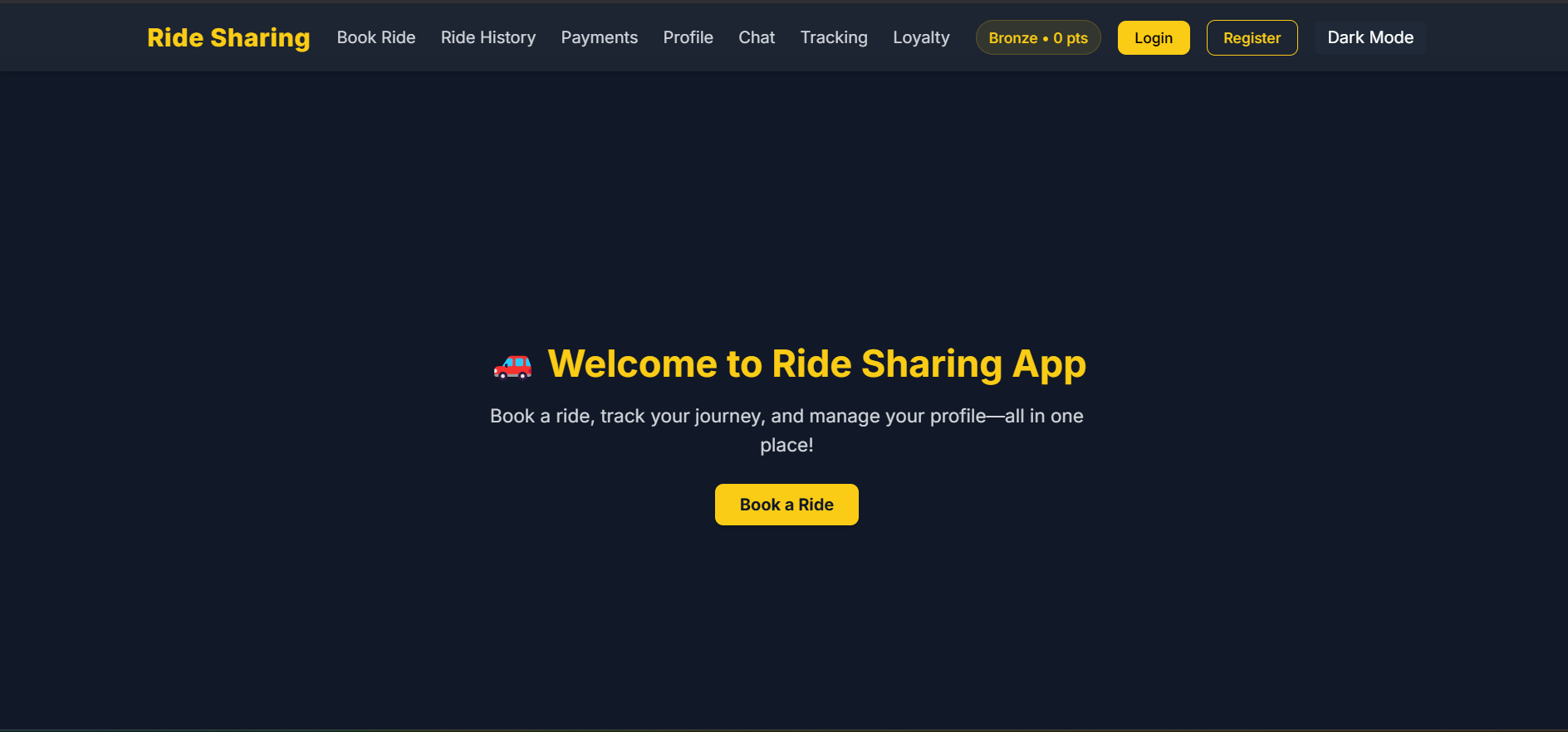Ride Sharing Website